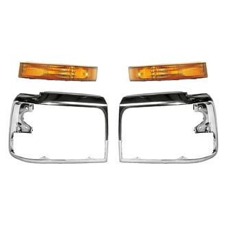 Replacement - 4-Piece (Front Driver and Passenger Side Turn Signal/Parking Light, Driver and Passenger Side Headlight Bezel) (Standard Line)