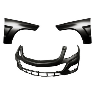 Replacement - 3-Piece (Front Bumper Cover, Driver and Passenger Side Fender)