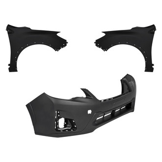 Replacement - 3-Piece (Front Bumper Cover, Driver and Passenger Side Fender) (CAPA Certified)
