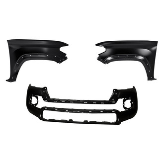 Replacement - 3-Piece (Front Bumper Cover, Driver and Passenger Side Fender) (CAPA Certified)
