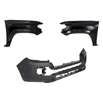Replacement - 3-Piece (Front Bumper Cover, Driver and Passenger Side Fender) (CAPA Certified)
