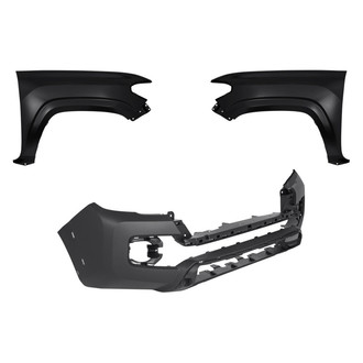 Replacement - 3-Piece (Front Bumper Cover, Driver and Passenger Side Fender) (CAPA Certified)