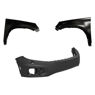 Replacement - 3-Piece (Front Bumper Cover, Driver and Passenger Side Fender) (CAPA Certified)