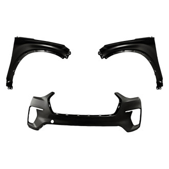Replacement - 3-Piece (Front Bumper Cover, Driver and Passenger Side Fender) (CAPA Certified)