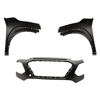 Replacement - 3-Piece (Front Bumper Cover, Driver and Passenger Side Fender) (CAPA Certified)