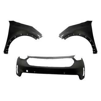 Replacement - 3-Piece (Front Bumper Cover, Driver and Passenger Side Fender) (CAPA Certified)