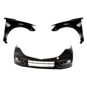 Replacement - 3-Piece (Front Bumper Cover, Driver and Passenger Side Fender) (CAPA Certified)