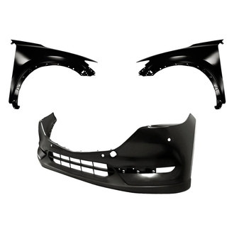 Replacement - 3-Piece (Front Bumper Cover, Driver and Passenger Side Fender) (CAPA Certified)