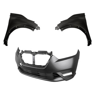 Replacement - 3-Piece (Front Bumper Cover, Driver and Passenger Side Fender) (CAPA Certified)