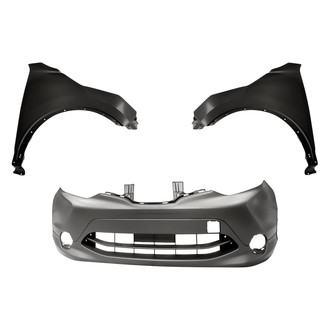 Replacement - 3-Piece (Front Bumper Cover, Driver and Passenger Side Fender) (CAPA Certified)