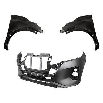 Replacement - 3-Piece (Front Bumper Cover, Driver and Passenger Side Fender) (CAPA Certified)