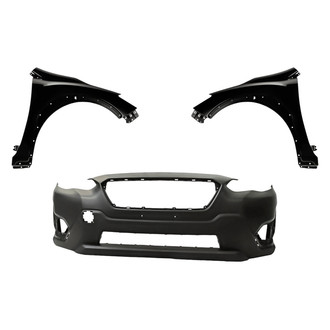 Replacement - 3-Piece (Front Bumper Cover, Driver and Passenger Side Fender) (CAPA Certified)