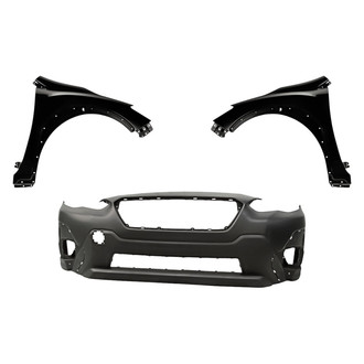 Replacement - 3-Piece (Front Bumper Cover, Driver and Passenger Side Fender) (CAPA Certified)