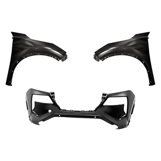 Replacement - 3-Piece (Front Bumper Cover, Driver and Passenger Side Fender) (CAPA Certified)