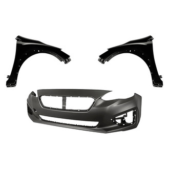Replacement - 3-Piece (Front Bumper Cover, Driver and Passenger Side Fender) (CAPA Certified)