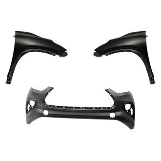 Replacement - 3-Piece (Front Bumper Cover, Driver and Passenger Side Fender) (CAPA Certified)