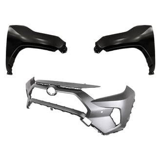 Replacement - 3-Piece (Front Bumper Cover, Driver and Passenger Side Fender) (CAPA Certified)