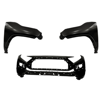 Replacement - 3-Piece (Front Bumper Cover, Driver and Passenger Side Fender) (CAPA Certified)
