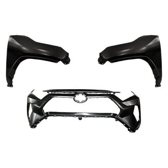 Replacement - 3-Piece (Front Bumper Cover, Driver and Passenger Side Fender) (CAPA Certified)