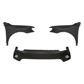 Replacement - 3-Piece (Front Bumper Cover, Driver and Passenger Side Fender) (CAPA Certified)