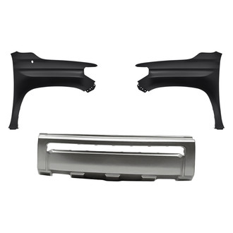 Replacement - 3-Piece (Front Bumper Cover, Driver and Passenger Side Fender) (CAPA Certified)