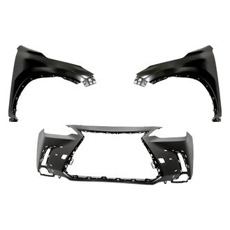 Replacement - 3-Piece (Front Bumper Cover, Driver and Passenger Side Fender) (CAPA Certified)