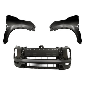 Replacement - 3-Piece (Front Bumper Cover, Driver and Passenger Side Fender) (CAPA Certified)