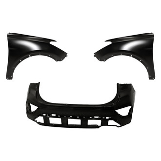 Replacement - 3-Piece (Front Bumper Cover, Driver and Passenger Side Fender) (CAPA Certified)