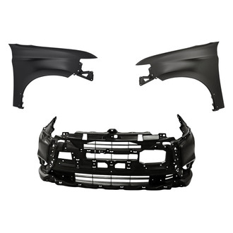 Replacement - 3-Piece (Front Bumper Cover, Driver and Passenger Side Fender) (CAPA Certified)