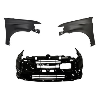 Replacement - 3-Piece (Front Bumper Cover, Driver and Passenger Side Fender)