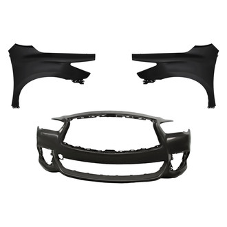 Replacement - 3-Piece (Front Bumper Cover, Driver and Passenger Side Fender) (CAPA Certified)
