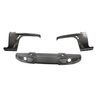 Replacement BNDL-247427 - 3-Piece (Front Bumper Cover, Driver and Passenger Side Fender) (CAPA Certified)