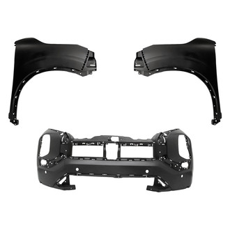 Replacement - 3-Piece (Front Bumper Cover, Driver and Passenger Side Fender) (CAPA Certified)