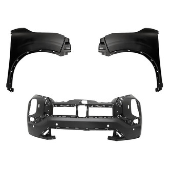Replacement - 3-Piece (Front Bumper Cover, Driver and Passenger Side Fender) (CAPA Certified)