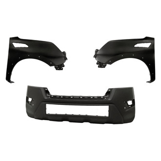 Replacement - 3-Piece (Front Bumper Cover, Driver and Passenger Side Fender) (CAPA Certified)