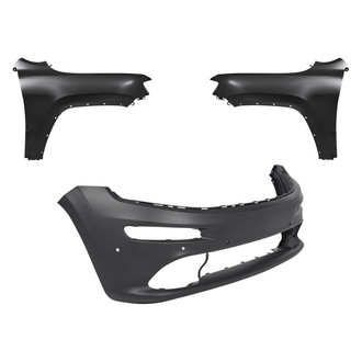 Replacement - 3-Piece (Front Bumper Cover, Driver and Passenger Side Fender) (Standard Line)
