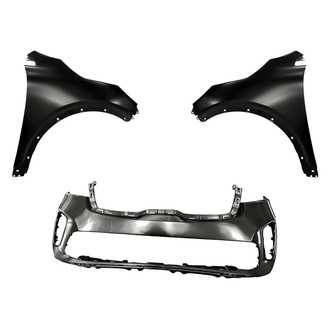 Replacement - 3-Piece (Front Bumper Cover, Driver and Passenger Side Fender) (Standard Line)