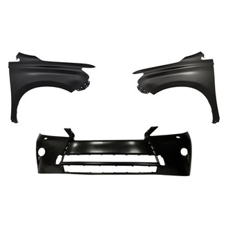 Replacement - 3-Piece (Front Bumper Cover, Driver and Passenger Side Fender) (Standard Line)