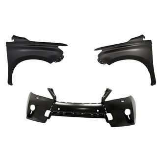 Replacement - 3-Piece (Front Bumper Cover, Driver and Passenger Side Fender) (Standard Line)