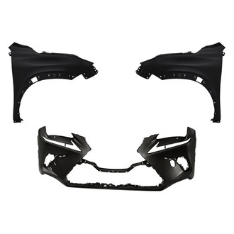 Replacement - 3-Piece (Front Bumper Cover, Driver and Passenger Side Fender) (Standard Line)