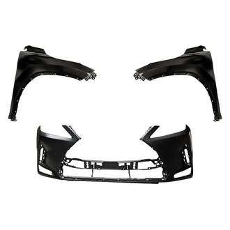 Replacement - 3-Piece (Front Bumper Cover, Driver and Passenger Side Fender) (Standard Line)