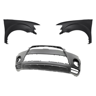Replacement - 3-Piece (Front Bumper Cover, Driver and Passenger Side Fender) (Standard Line)