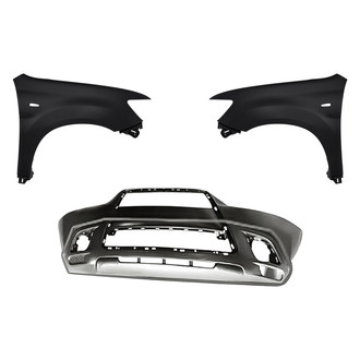 Replacement - 3-Piece (Front Bumper Cover, Driver and Passenger Side Fender) (Standard Line)