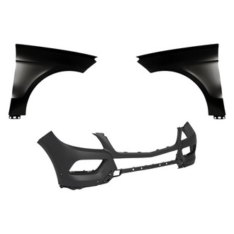 Replacement - 3-Piece (Front Bumper Cover, Driver and Passenger Side Fender) (CAPA Certified)