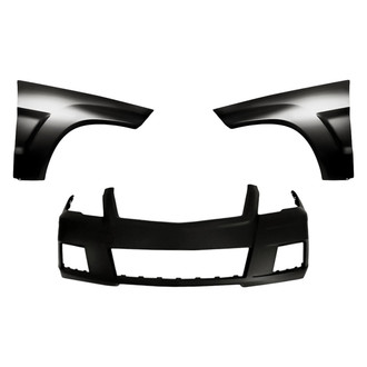 Replacement BNDL-247927 - 3-Piece (Front Bumper Cover, Driver and Passenger Side Fender) (CAPA Certified)