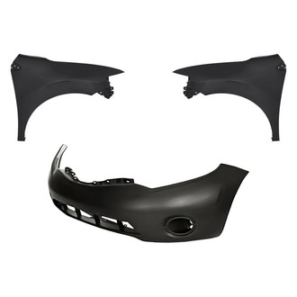 Replacement - 3-Piece (Front Bumper Cover, Driver and Passenger Side Fender) (CAPA Certified)