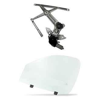 Replacement - 2-Piece (Front Driver Side Window Regulator and Motor Assembly, Door Glass) (Standard Line)