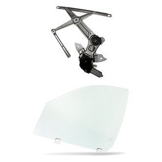 Replacement - 2-Piece (Front Driver Side Window Regulator and Motor Assembly, Door Glass) (Standard Line)