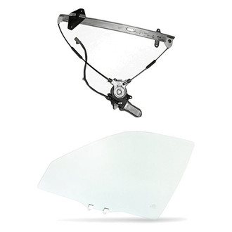 Replacement - 2-Piece (Front Driver Side Window Regulator and Motor Assembly, Door Glass) (Standard Line)