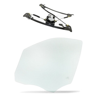 Replacement - 2-Piece (Front Driver Side Window Regulator and Motor Assembly, Door Glass) (Standard Line)